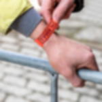 print tyvek wristbands - sunfire red Printed single-colour 19 mm tyvek wristbands - sunfire red