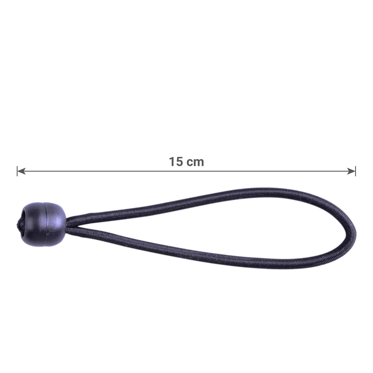Spanngummi mit Kugel - schwarz