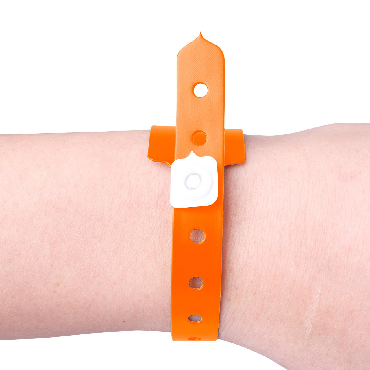 Printed vinyl admission wristbands (1c) - orange