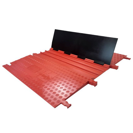 CableGuard Black Line Wheelchair Ramp 3-Channel, anti-slip Cable Ramp Black Line 3-Channel wheelchair-accessible modular product photo (Article No. 2011055)