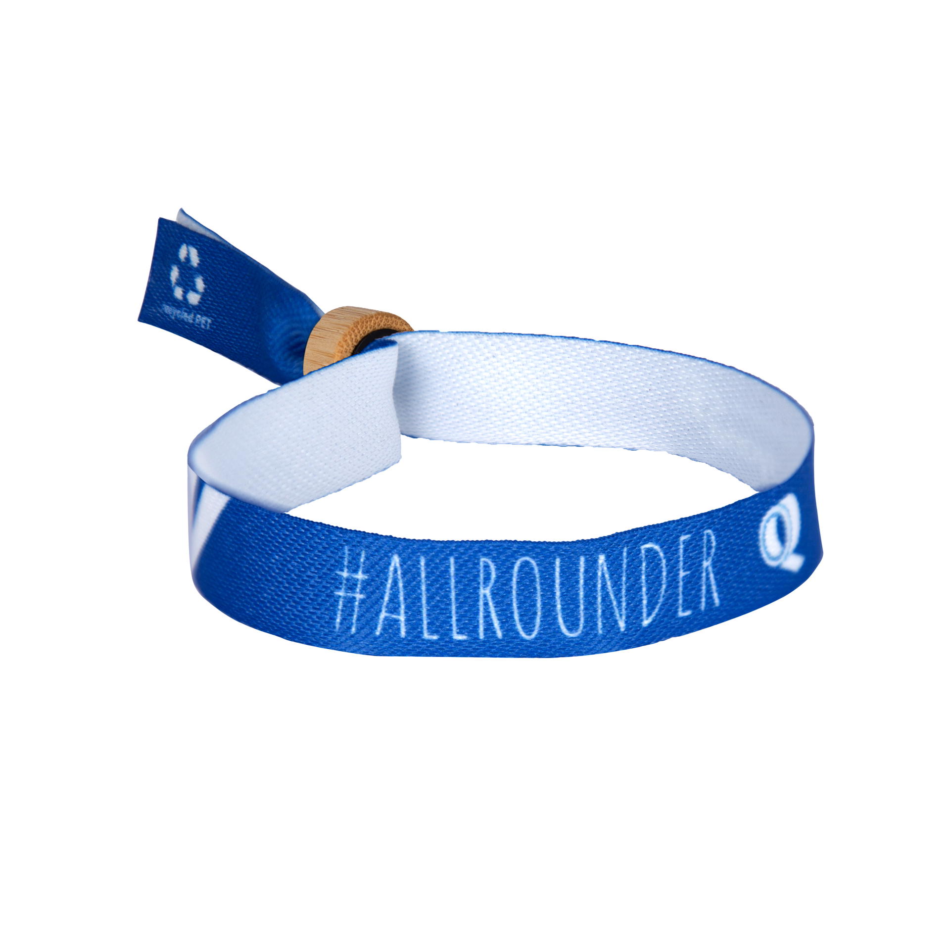 Sustainable festival wristbands printed on rPET