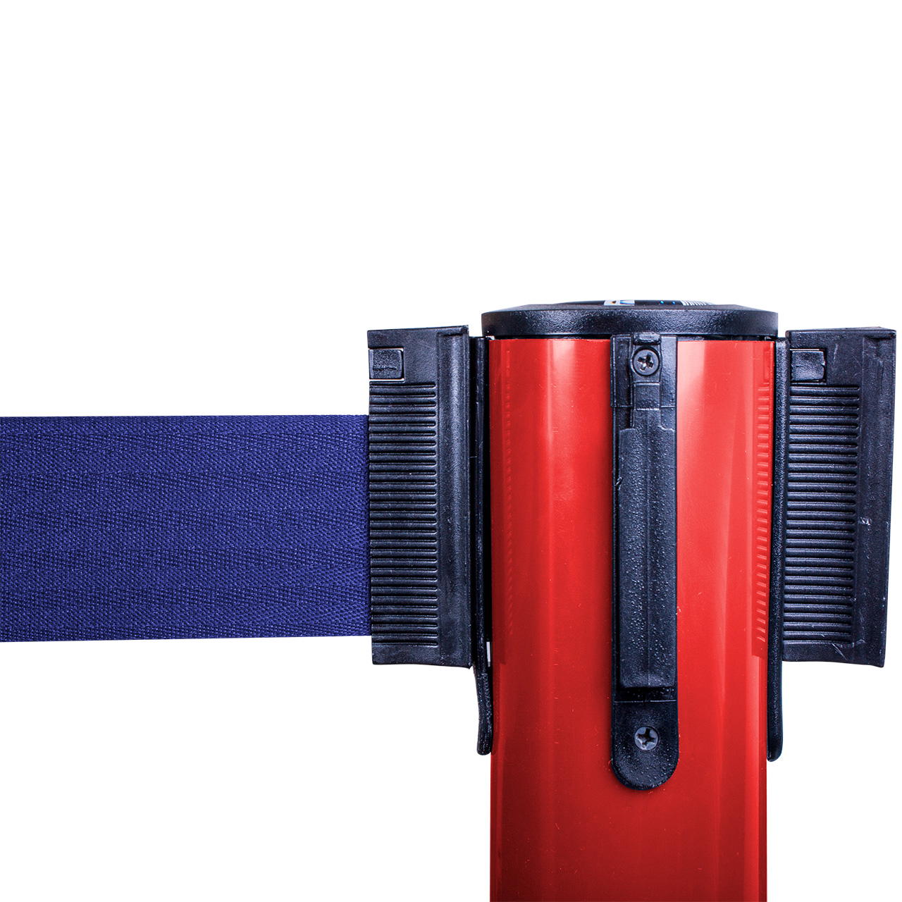 Plastic belt barrier posts - red - blue