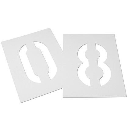 Plastic number stencils - 200 mm