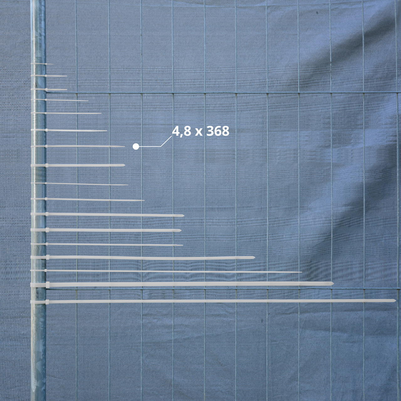 cable ties white - 4.8 mm x 368 mm