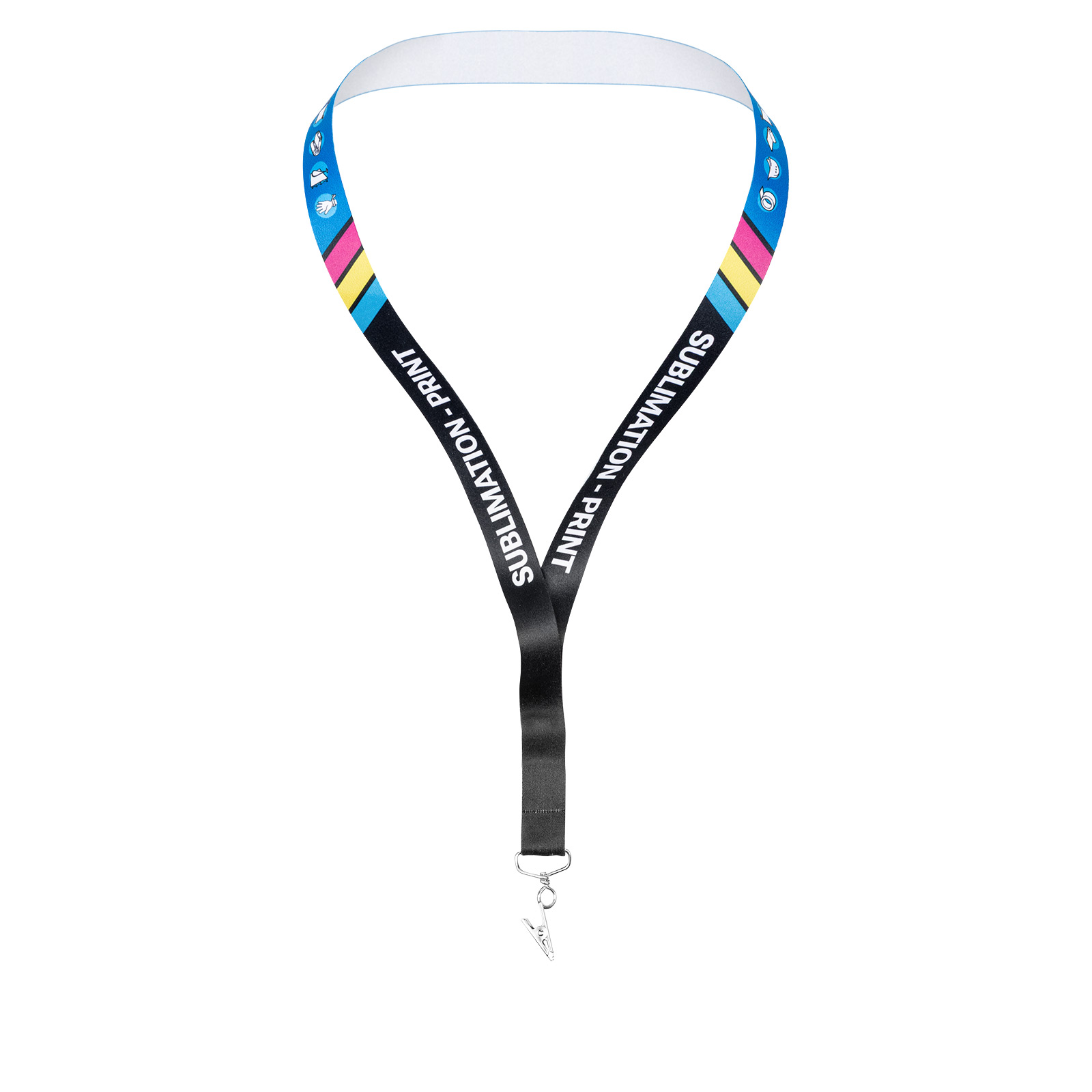 Lanyards bedruckt 1-seitig - 15 mm - Kartenhalter - ohne Sicherheitsverschluss - ohne Clip