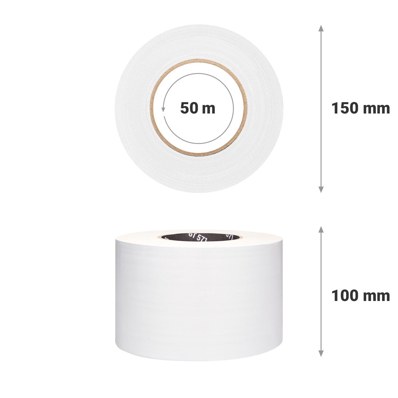 Adhesive cloth tape extra wide GT 571 - white