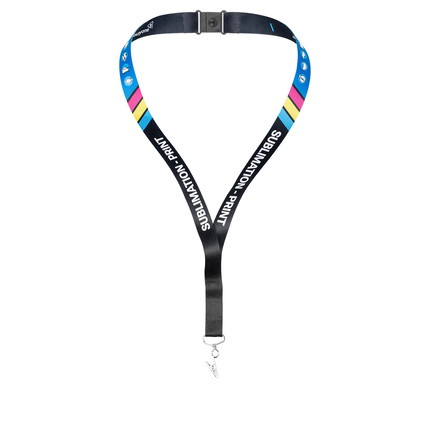 Lanyards bedruckt 2-seitig - 20 mm - Kartenhalter - mit Sicherheitsverschluss - ohne Clip