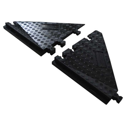 CableGuard Red Floor 5-piece ramp corners, female Wheelchair Ramp Red Floor 5-piece corner set with connectors product photo (Article No. 2011014)