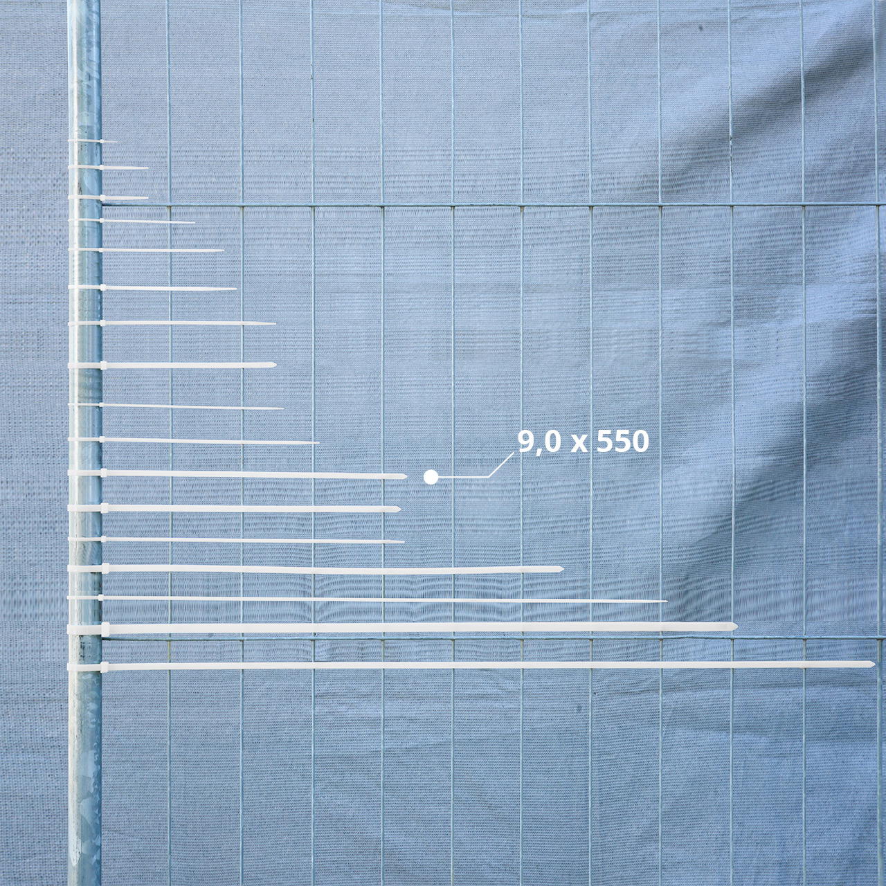 cable ties white - 9.0 mm x 550 mm