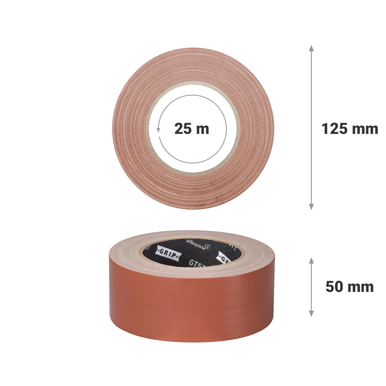 Adhesive cloth tape coloured Grip Tape GT 571 - brown