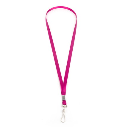 lanyard - pink Flat lanyard with simplex hook - pink