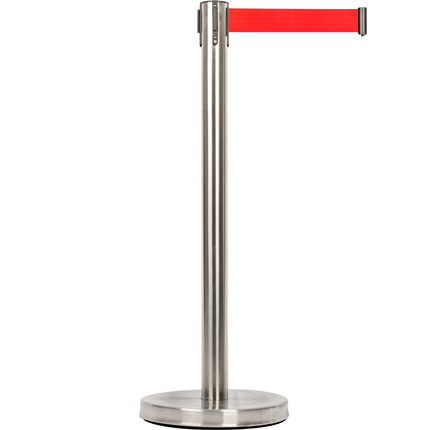 Stainless steel barrier stands GRIP - red