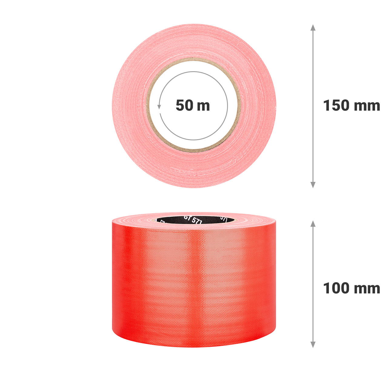 Adhesive cloth tape extra wide GT 571 - red