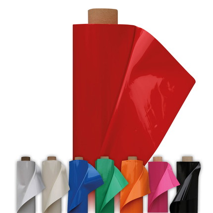 PVC Lackfolie Rolle rot, 30 m x 130 cm rot - rot
