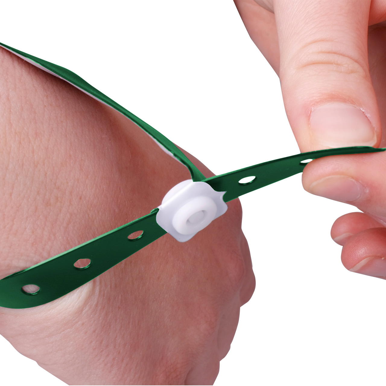 Printed vinyl admission wristbands (1c) - metallic green