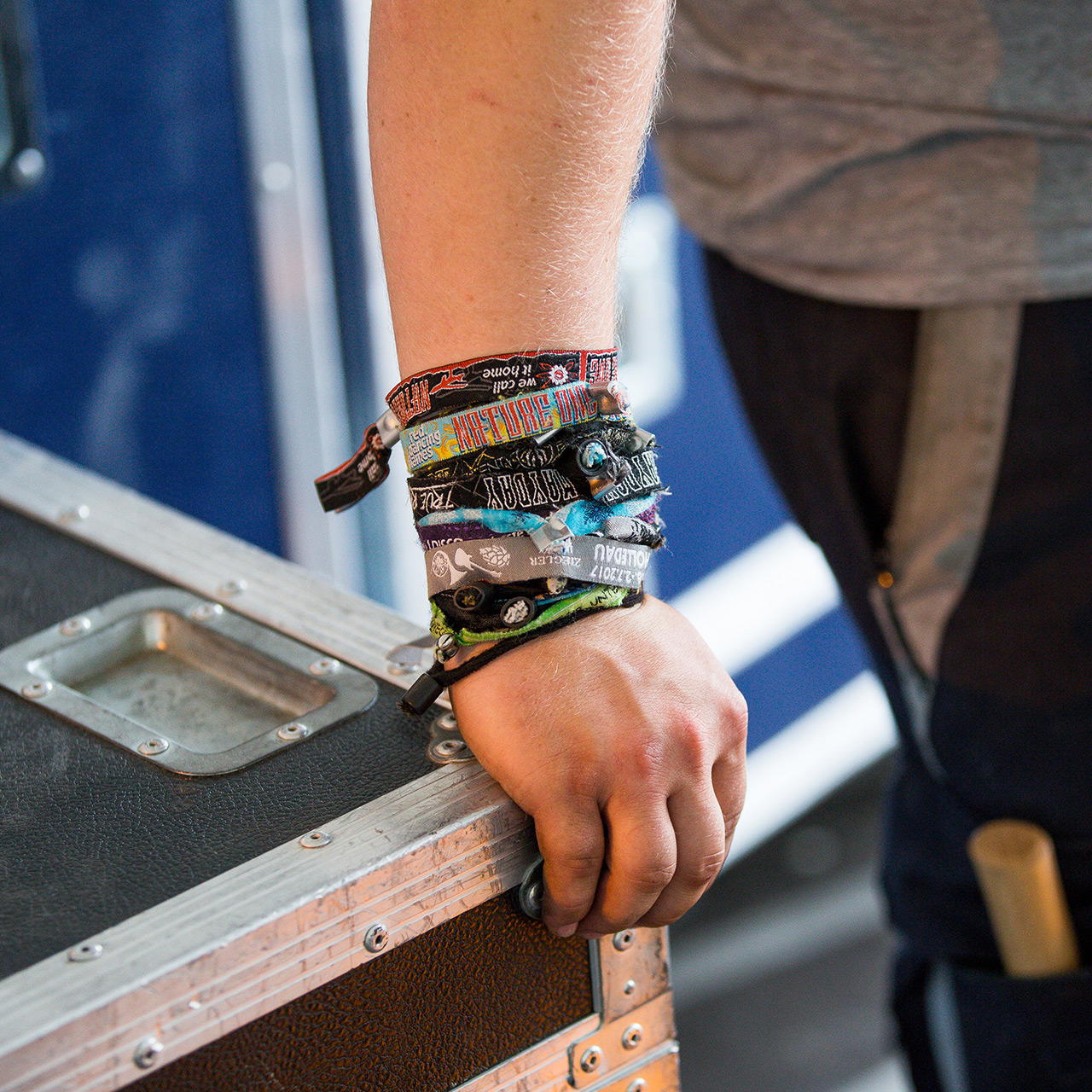 Stoff Eintrittsbänder gewebt - 1-seitig - Plastik-Verschluss (selbstverschließend)