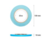 clothtape 10 mm - neon blue GT PRO cloth tape - 10 mm - neon blue