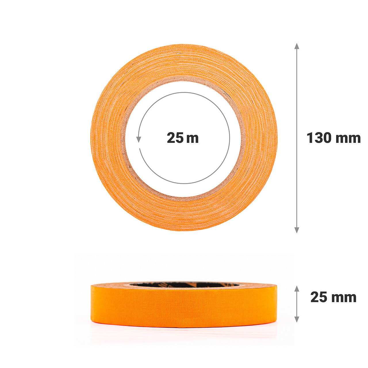 GT PRO cloth tape - 25 mm - neon orange