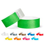 Tyvek wristbands, unprinted, 25 mm wide - neon green