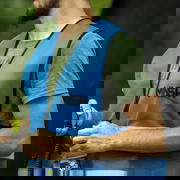 Signalweste - bedruckbar - 1-seitig - 1-farbig - blau