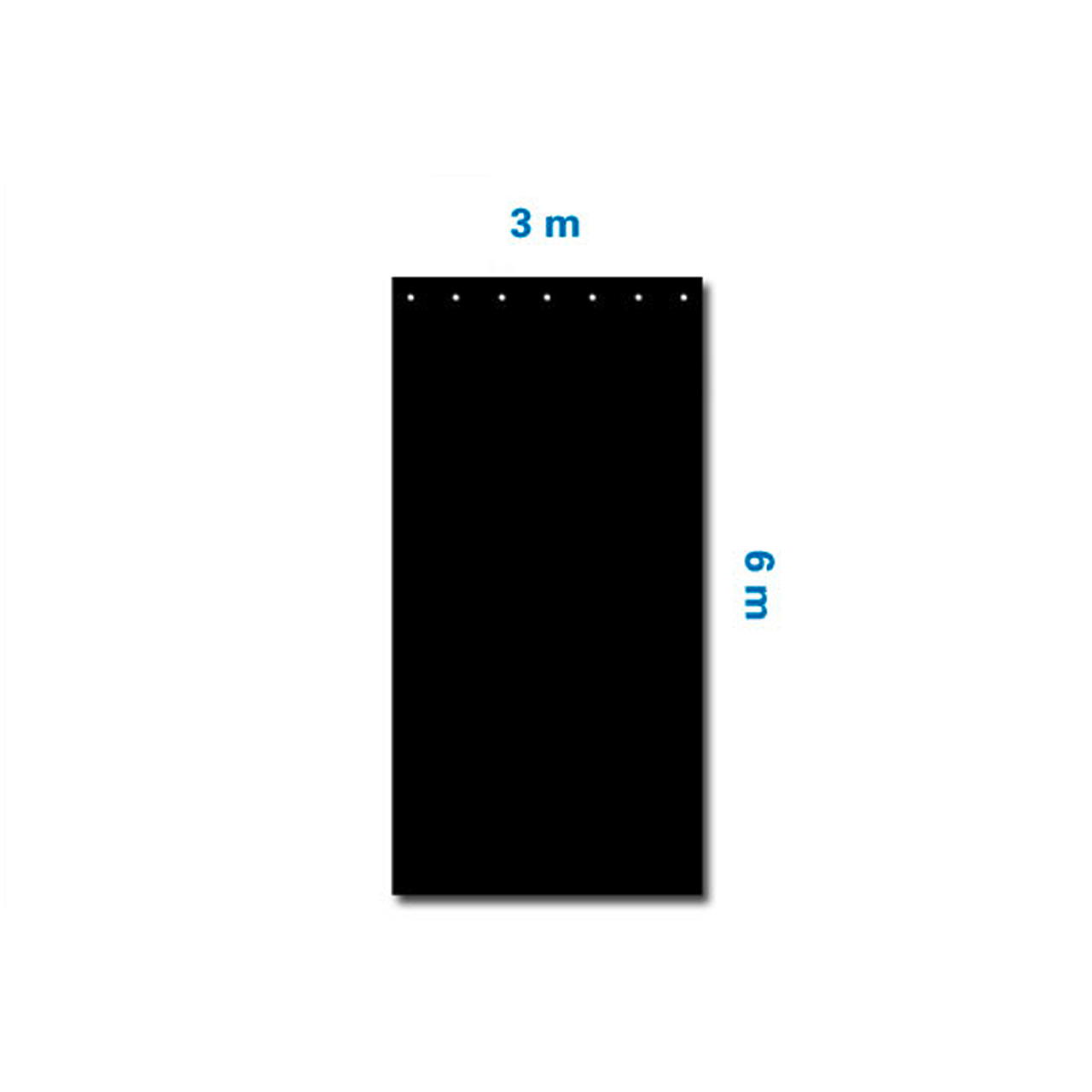 Molton curtains in standard sizes - 3 m x 6 m