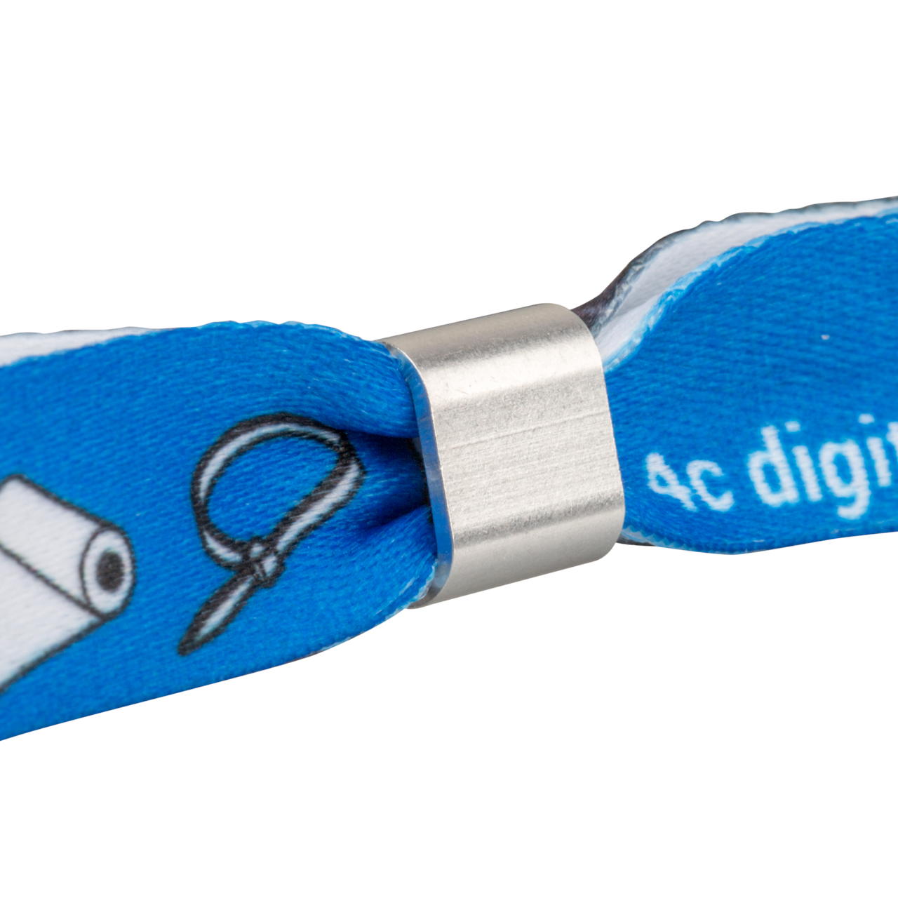 Printed fabric wristbands – single-sided - Aluminium fastener (pliers required)