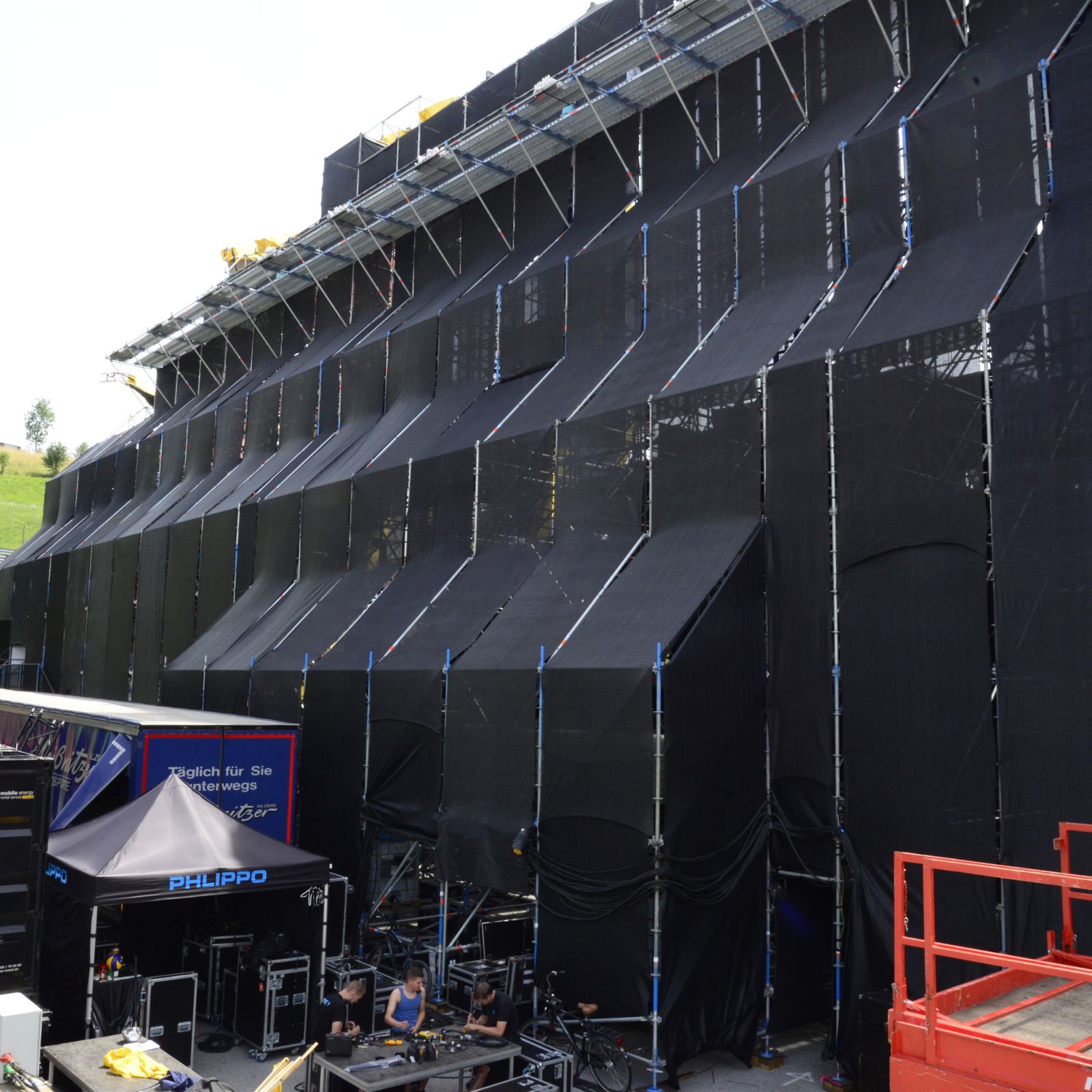 Gaze 203 - Rolle 1,80 m x 50 m, schwarz - schwarz - 1,80 m x 50 m