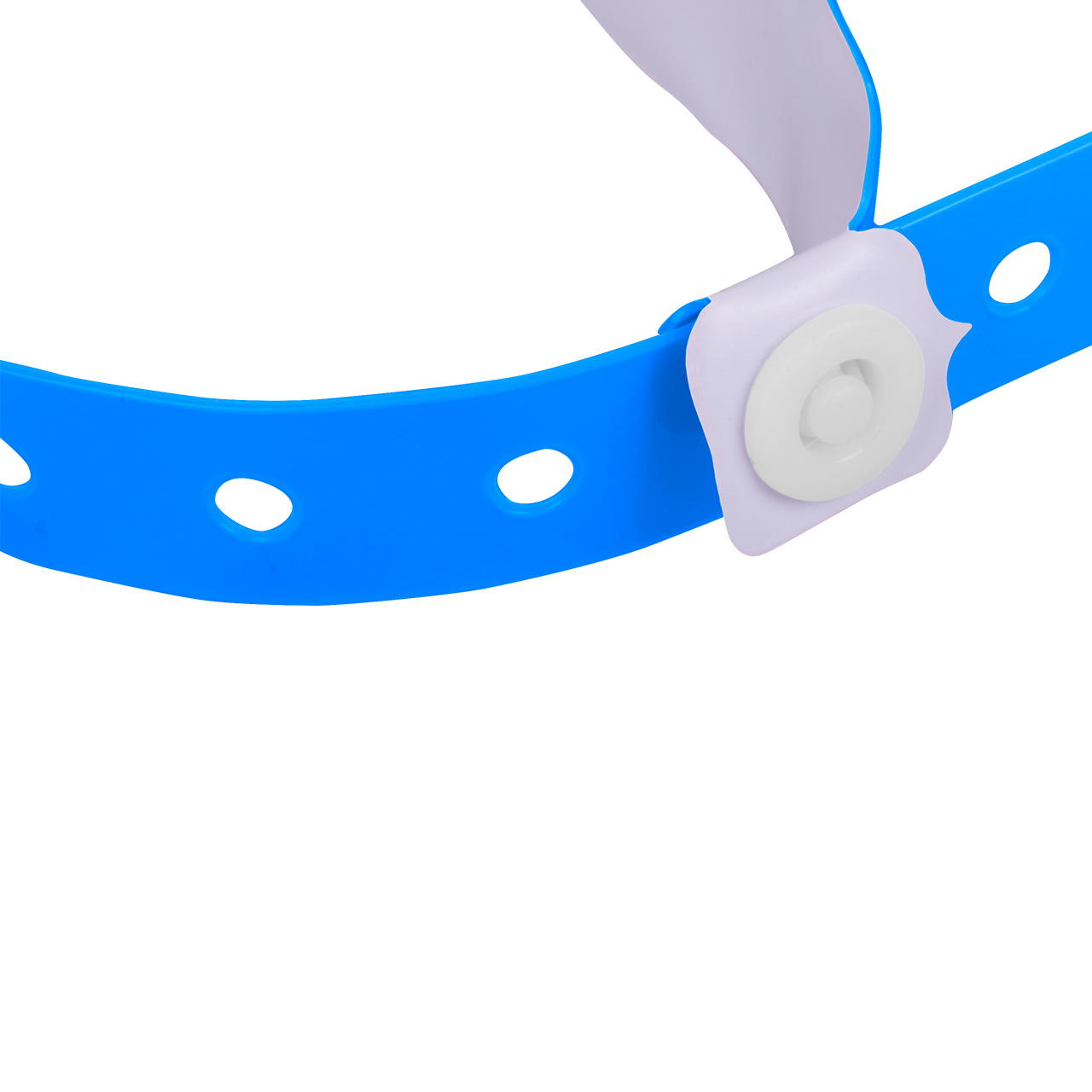 Printed vinyl admission wristbands (1c) - neon blue