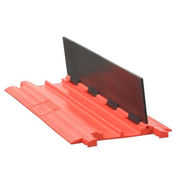 Cable Ramp Black Line 2-Channel low-profile product photo angled (Article No. 2011030)