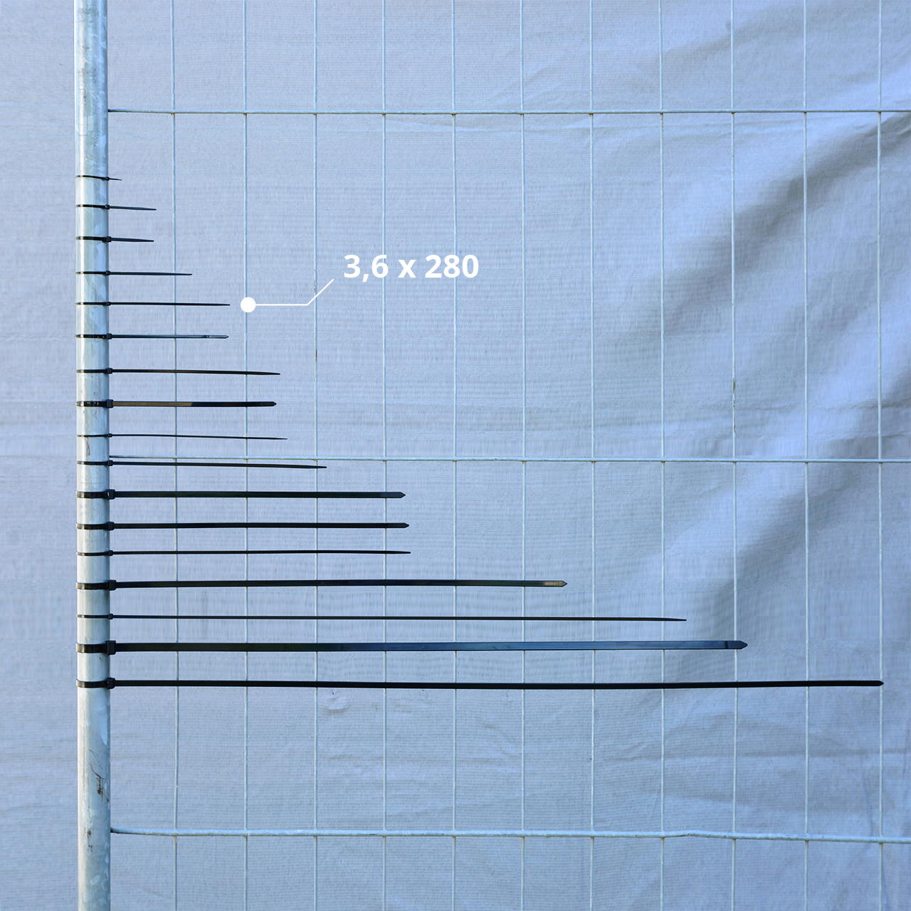 Kabelbinder schwarz - 3,6 mm x 280 mm