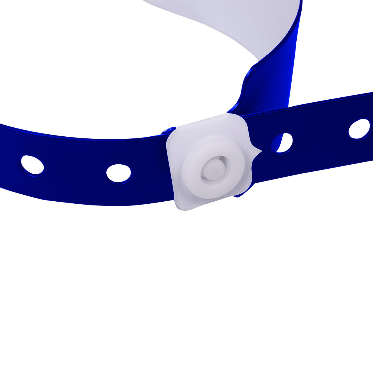 Printed vinyl admission wristbands (1c) - metallic blue