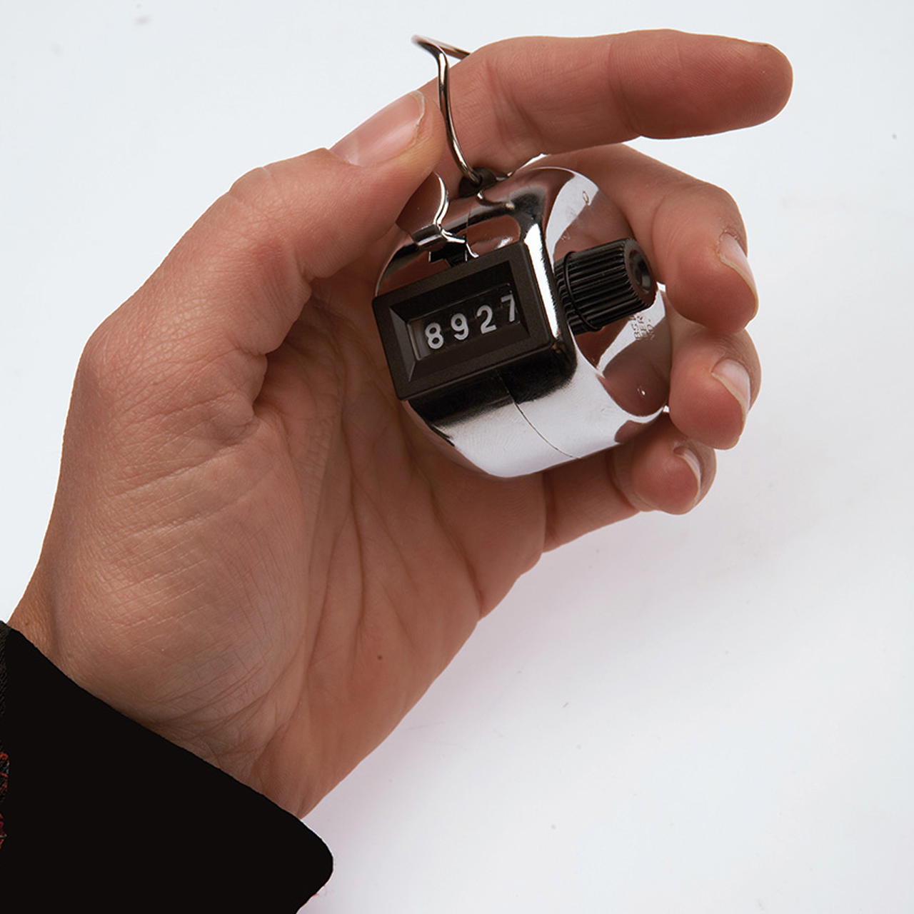Hand-held counters with metal housings