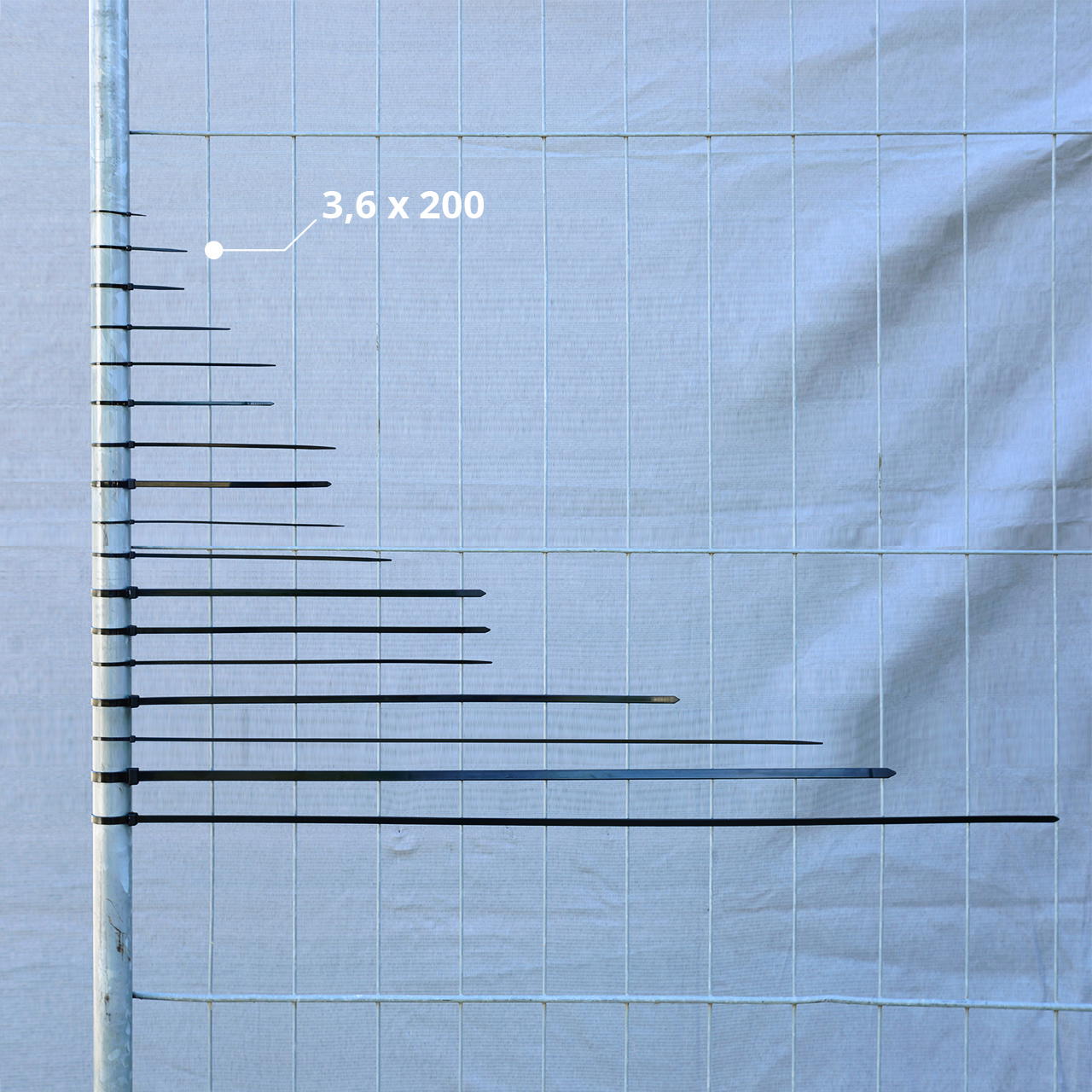 Kabelbinder schwarz - 3,6 mm x 200 mm