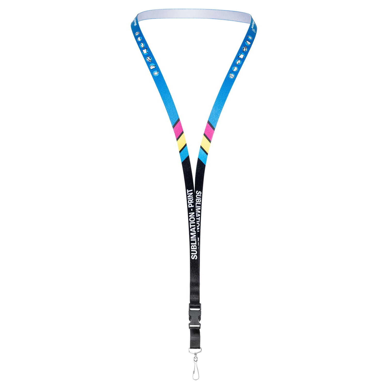 Lanyards bedruckt 1-seitig - 15 mm - Kartenhalter - ohne Sicherheitsverschluss - ohne Clip