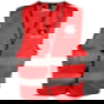 Signalweste mit Aufdruck - 2-seitig Signalweste - bedruckbar - 2-seitig - 2-farbig - rot