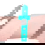 vinyl admission wristbands - turquoise Printed vinyl admission wristbands (1c) - turquoise