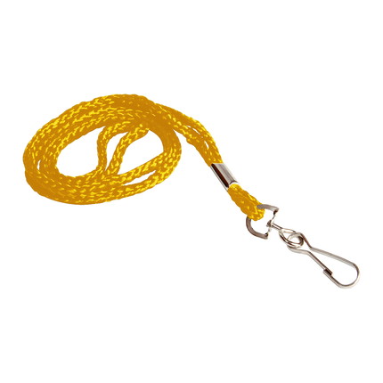 Lanyard cord with simplex hook - yellow