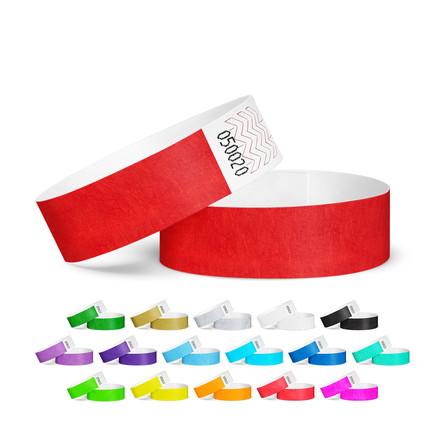 Tyvek Bänder unbedruckt - 19 mm breit, rot - rot