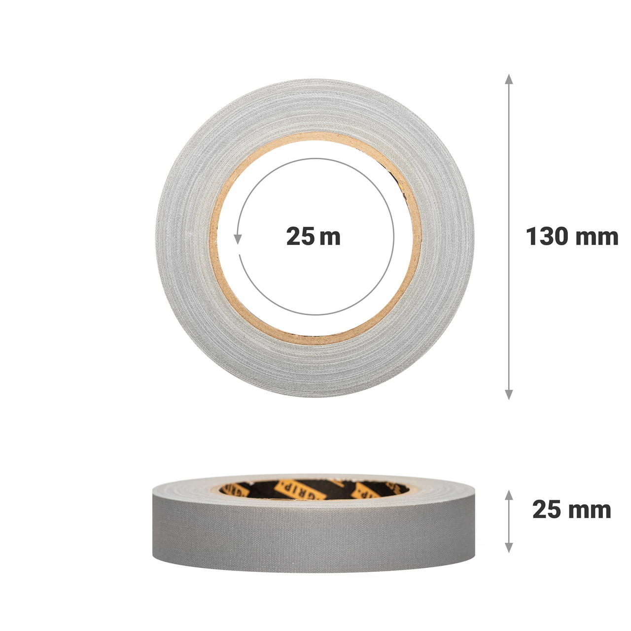 GT PRO cloth tape - 25 mm - grey