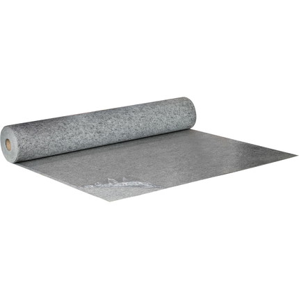 Messeteppich mit Schutzfolie - hellgrau meliert Messeteppich Flachfilz B1 mit Schutzfolie - hellgrau meliert