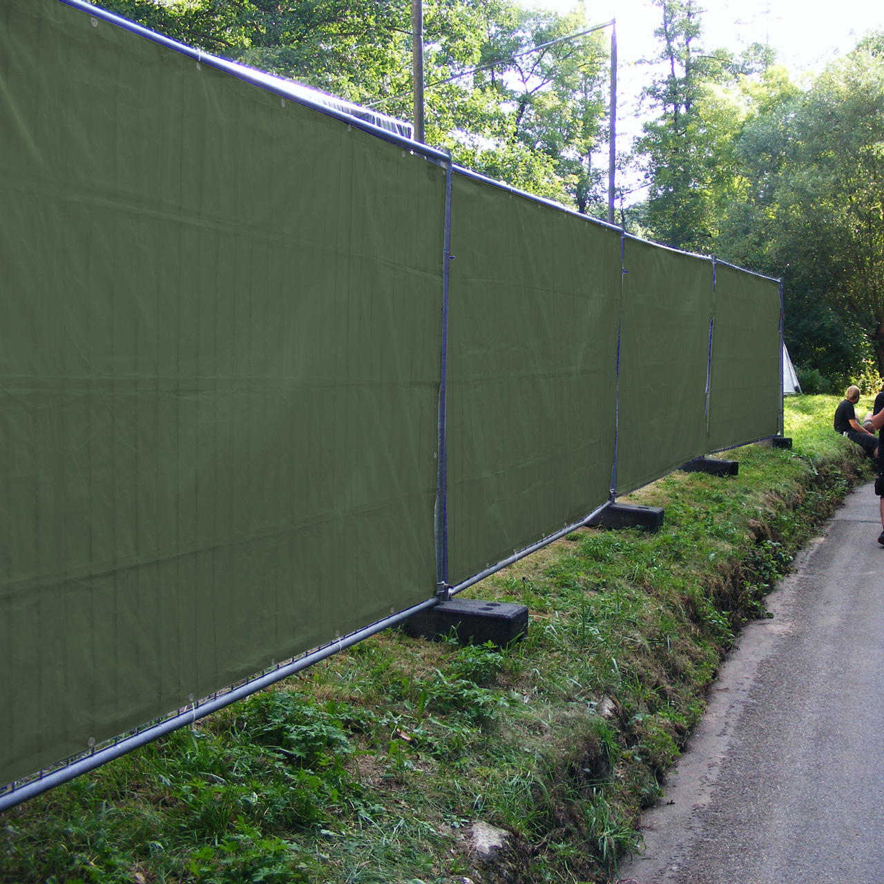 Bauzaunplane grün 3,41 x 1,76 m - grün