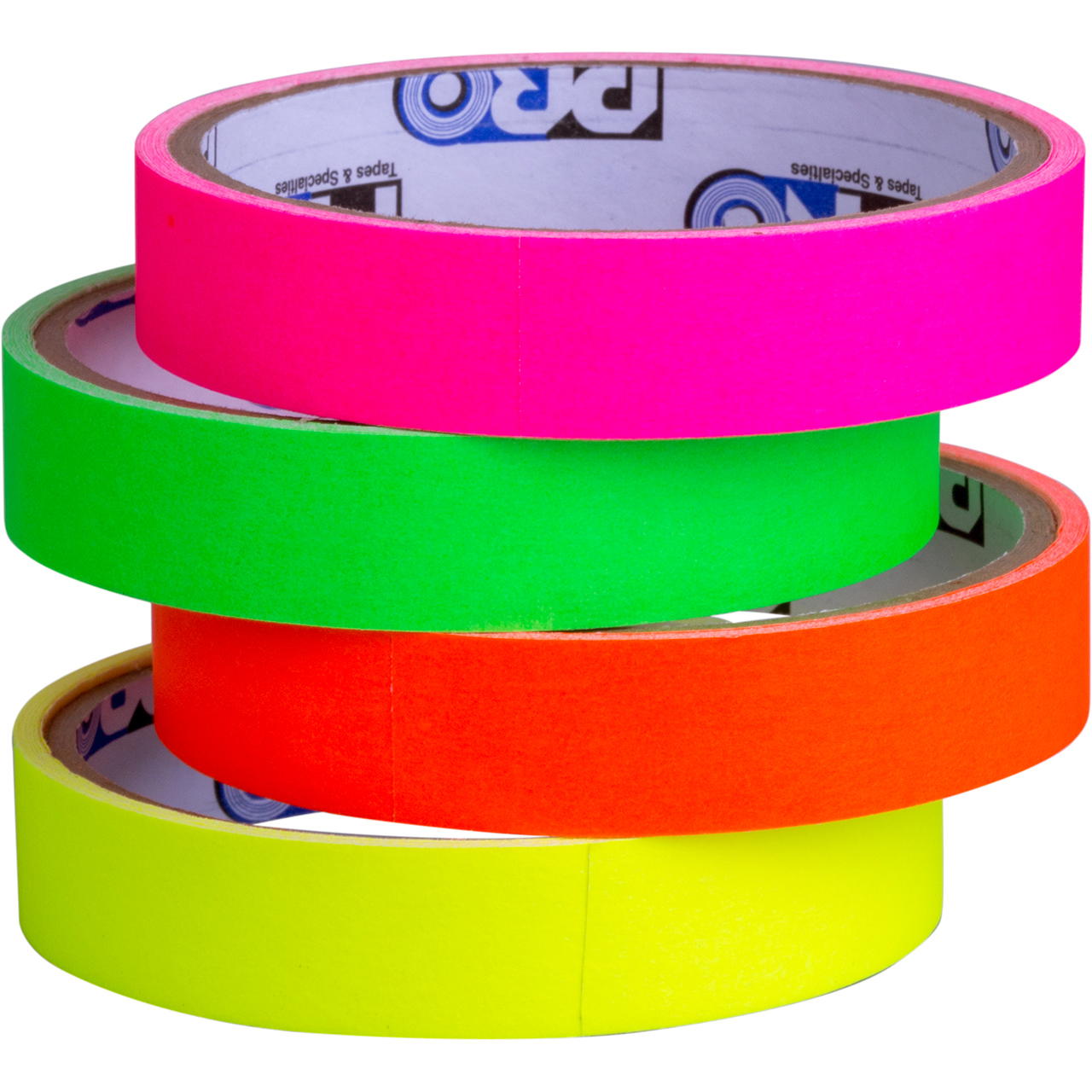 Artist Tape Set - Schwarzlicht Klebeband in 4 Neonfarben - 12 mm x 4,5 m
