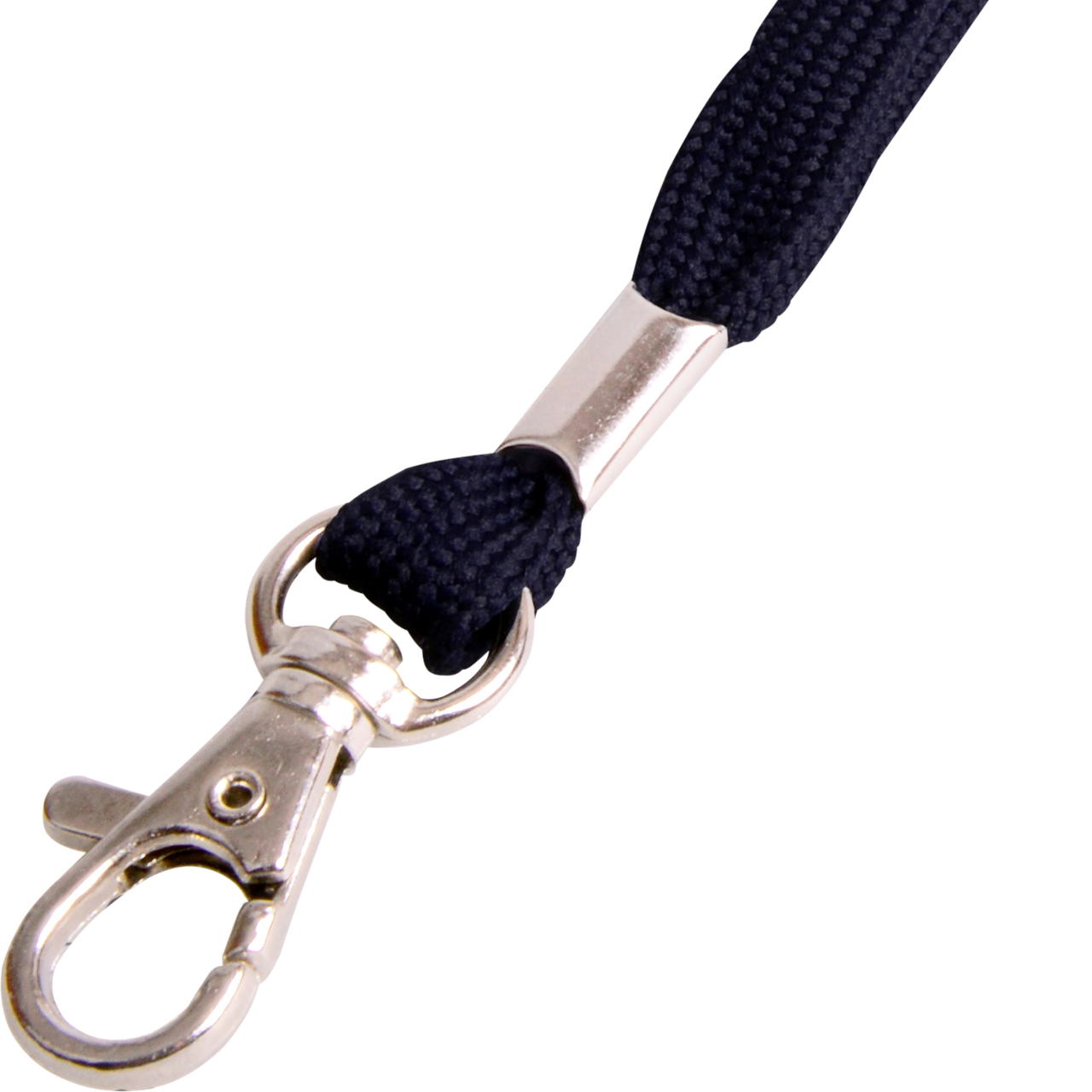Lanyard Tube mit Karabinerhaken - schwarz