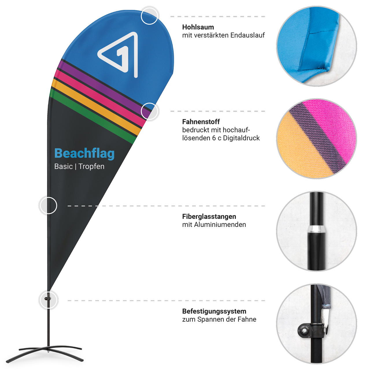 Beachflag Basic Teardrop  - M