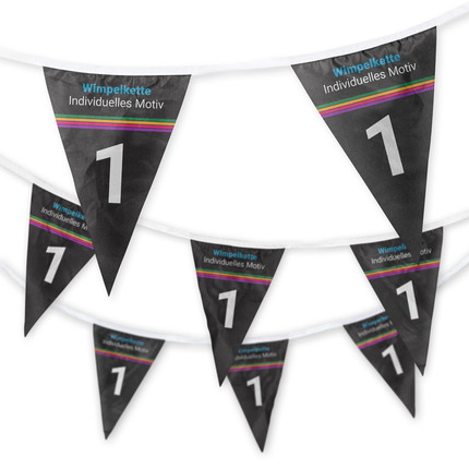 Pennant chain individually printed - 1 Motif